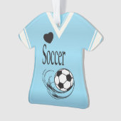 Baby Blue Soccer Shirt Ornament (voorkant)