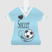 Baby Blue Soccer Shirt Ornament (voorkant)