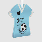Baby Blue Soccer Shirt Ornament (voorkant)