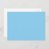 Baby Blue Solid Color Marine Briefkaart (Voorkant / Achterkant)