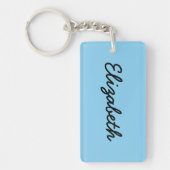 Baby Blue Solid Color Sleutelhanger (Voorkant)