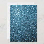 Baby blue sparkles Sweet 16 elegant script Kaart (Achterkant)
