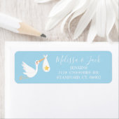 Baby Blue Speciale Levering Ooievaar Retouradres Etiket (Insitu)