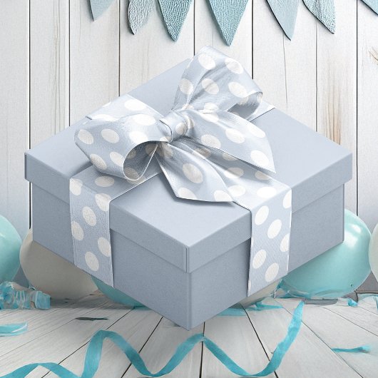 Baby Blue Spot Pattern Satin Ribbon Satijnen Lint