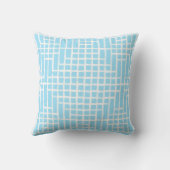 Baby Blue Square Patroon Kussen (Achterkant)