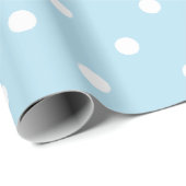 Baby Blue Stippen Cadeaupapier (Rol Hoek)