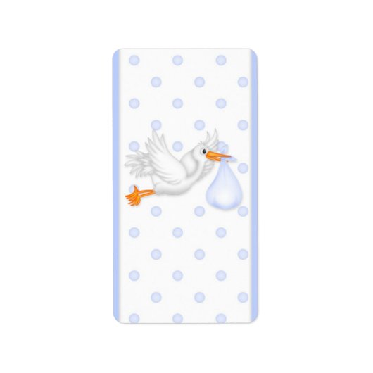 Baby Blue Stork Hersheys Miniatuur Snoep bar Wrap Etiket (Voorkant)