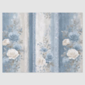 Baby Blue Stripe & Lace Tissuepapier (Voorkant)