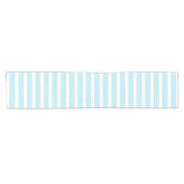 Baby Blue Stripe Patroon Chic Elegant Eenvoudig Korte Tafelloper (Horizontaal)