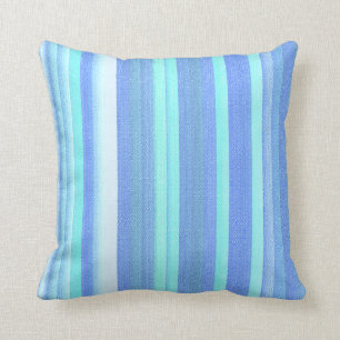 Baby Blue Striped Burlap Print Patroon Kussen