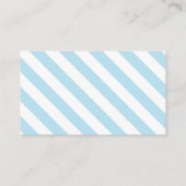 Baby Blue Stripes Diaper Kaarten met wieltjes (Achterkant)