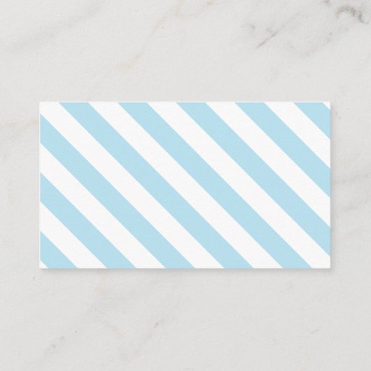 Baby Blue Stripes Diaper Kaarten met wieltjes (Achterkant)