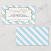 Baby Blue Stripes Diaper Kaarten met wieltjes (Voorkant / Achterkant)