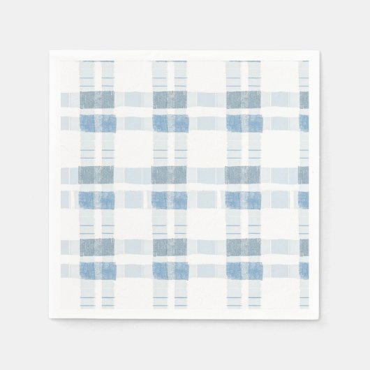 Baby Blue Stripes geruit patroon Servet (Voorkant)