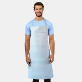 Baby Blue Stripes Modern Pattern Chic Monogramed Schort (Gedragen)