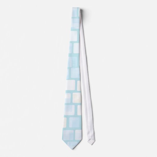 Baby Blue Tiled Mosaic Stropdas (Voorkant)