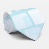 Baby Blue Tiled Mosaic Stropdas (Opgerold)