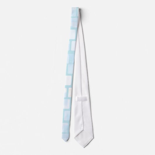 Baby Blue Tiled Mosaic Stropdas (Achterkant)