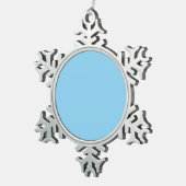 Baby Blue Tin Sneeuwvlok Ornament (Rechts)