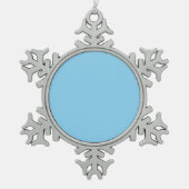 Baby Blue Tin Sneeuwvlok Ornament (Voorkant)