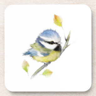 Baby Blue tit Bird Bier Onderzetter