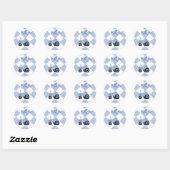 Baby Blue Tractor met ballonnen Stickers (Vel)