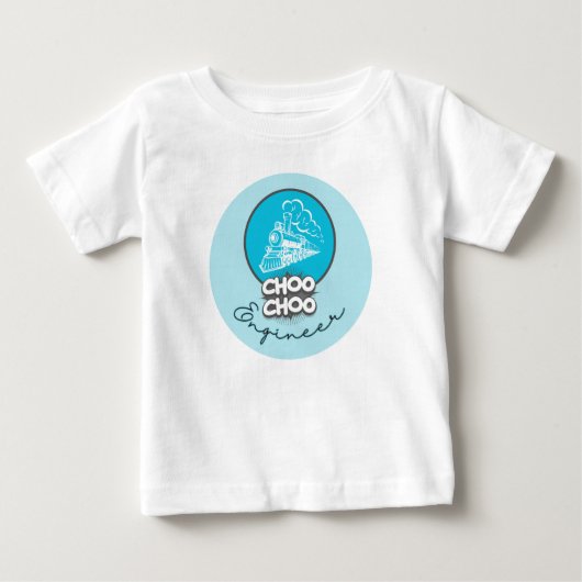 Baby Blue Train Choo Choo Engineer Kinder T-shirt (Voorkant)