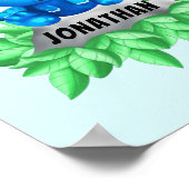 Baby Blue Triceratops Dinosaur Poster (Hoek)