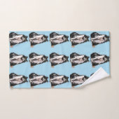 Baby Blue Tuxedo Black Cat Girls Bad Handdoek (Handdoek)