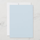 Baby Blue Verfijnd Roze Bruiloft Kaart (Achterkant)