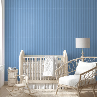Baby Blue verticale strepen dik Behang