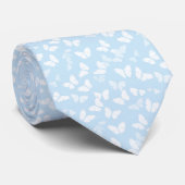 Baby Blue Vlinders Stropdas (Opgerold)