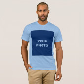 Baby Blue Voeg je Afbeelding toe Foto Afbeelding L T-shirt (Voorkant volledig)