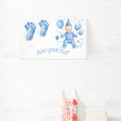 Baby Blue Voeg je Eigen Tekst toe Spandoek (Insitu)