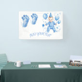 Baby Blue Voeg je Eigen Tekst toe Spandoek (Beurs)