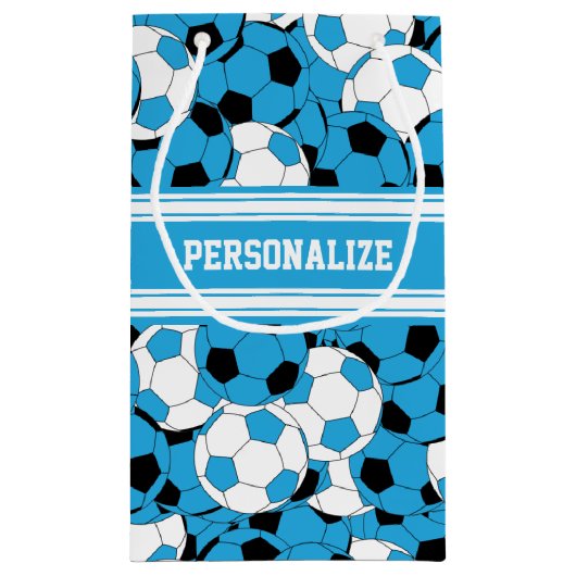 Baby Blue Voetbal Collage Klein Cadeauzakje (Achterkant)