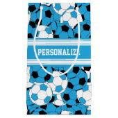 Baby Blue Voetbal Collage Klein Cadeauzakje (Voorkant)