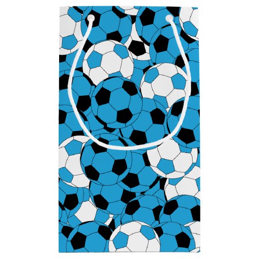 Baby Blue Voetbal Collage Klein Cadeauzakje (Achterkant)