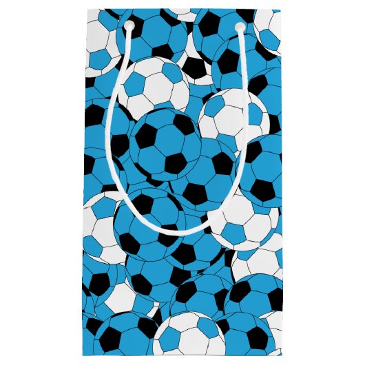 Baby Blue Voetbal Collage Klein Cadeauzakje (Voorkant)