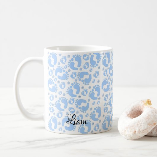 Baby Blue Voeten Jongens Mok (Met donut)
