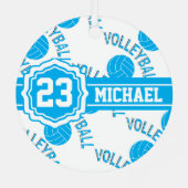 Baby Blue Volleyball Ceramic Ornament (Achterkant)