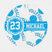 Baby Blue Volleyball Ceramic Ornament (Voorkant)