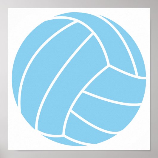 Baby Blue Volleyball Poster (Voorkant)