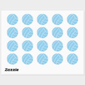Baby Blue Volleyball Ronde Sticker (Vel)