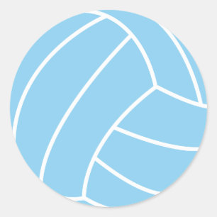 Baby Blue Volleyball Ronde Sticker