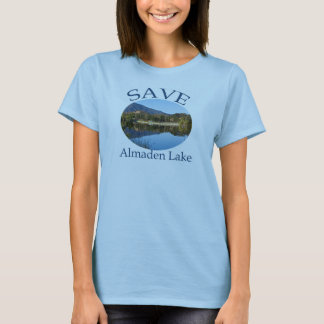 Baby Blue voor vrouwen met website op achterzijde T-shirt
