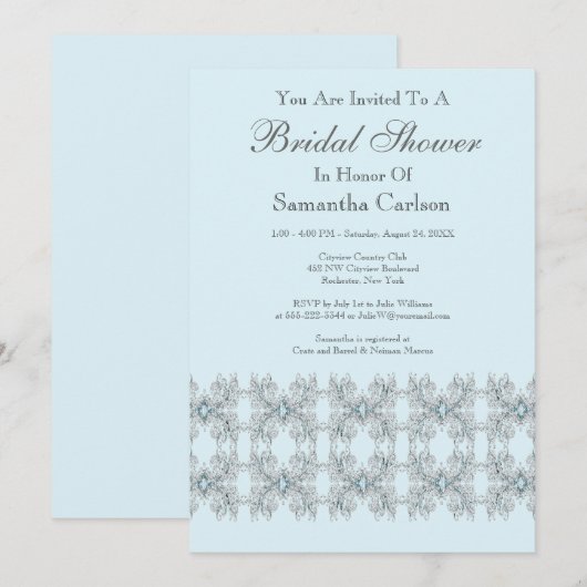 Baby Blue Vrijgezellenfeest Kaart (Voorkant / Achterkant)