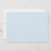 Baby Blue Waterverf Flowers Winter Wedding Kaart (Achterkant)