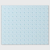 Baby Blue Waterverf Hearts Cadeaupapier (Vlak)