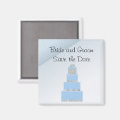 Baby Blue Wedding Cake Magneet (Voorkant / Achterkant)
